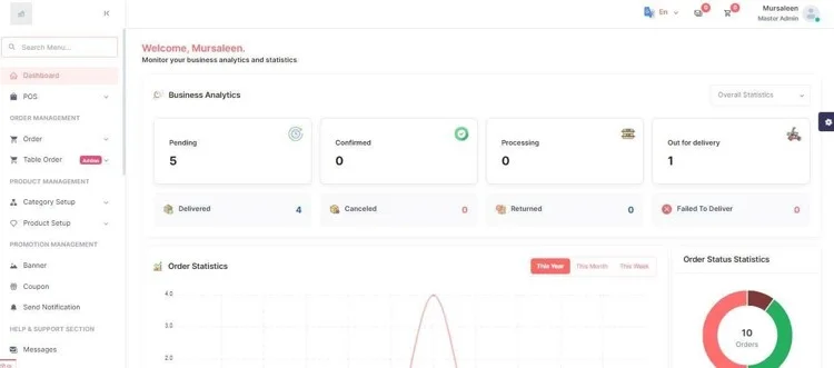 Order Management screenshot